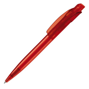 Penna a sfera Cube Transparent Trasparente / Rosso - personalizzabile con logo
