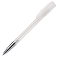 Penna a sfera Deniro Frosty royal bianco - personalizzabile con logo