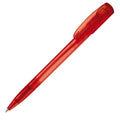 Penna a sfera Deniro Frosty finiture in metallo royal Rosso - personalizzabile con logo