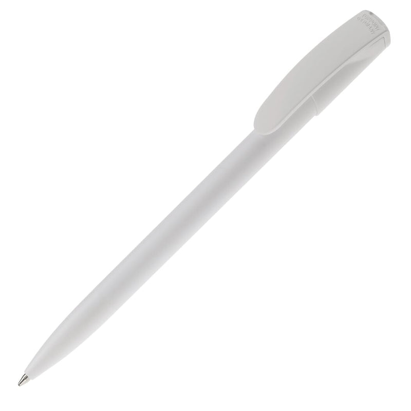 Penna a sfera Deniro Hardcolour Bianco / bianco - personalizzabile con logo