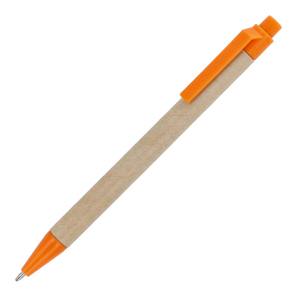 Penna a sfera di carta Arancione - personalizzabile con logo