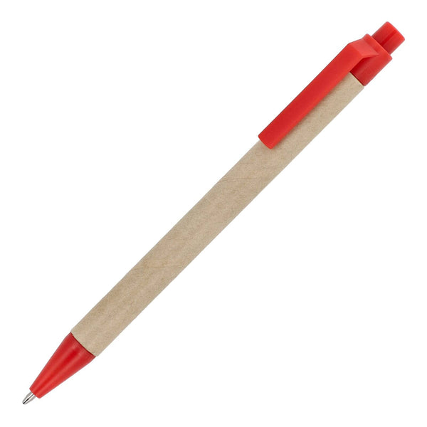Penna a sfera di carta Rosso - personalizzabile con logo