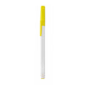 Penna a Sfera Elky bianco / giallo - personalizzabile con logo