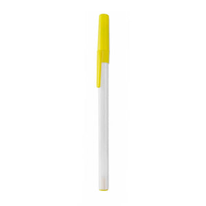 Penna a Sfera Elky bianco / giallo - personalizzabile con logo
