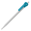 Penna a sfera Futurepoint hardcolour Bianco / azzurro - personalizzabile con logo