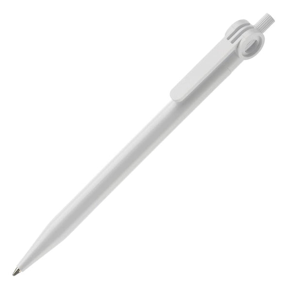 Penna a sfera Futurepoint hardcolour Bianco / bianco - personalizzabile con logo