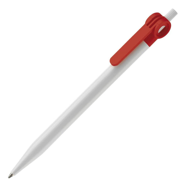 Penna a sfera Futurepoint hardcolour Bianco / Rosso - personalizzabile con logo