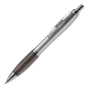 Penna a sfera Hawaï Silver color argento / Nero - personalizzabile con logo