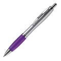 Penna a sfera Hawaï Silver color argento / viola - personalizzabile con logo