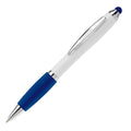 Penna a sfera Hawaï stylus Bianco / blu navy - personalizzabile con logo