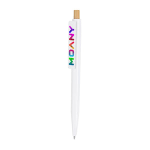 Penna a Sfera Icarus bianco - personalizzabile con logo