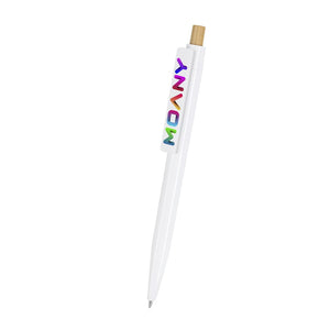 Penna a Sfera Icarus bianco - personalizzabile con logo