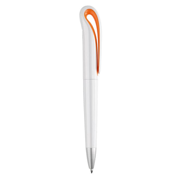 Penna a sfera in ABS punta touch screen arancione - personalizzabile con logo
