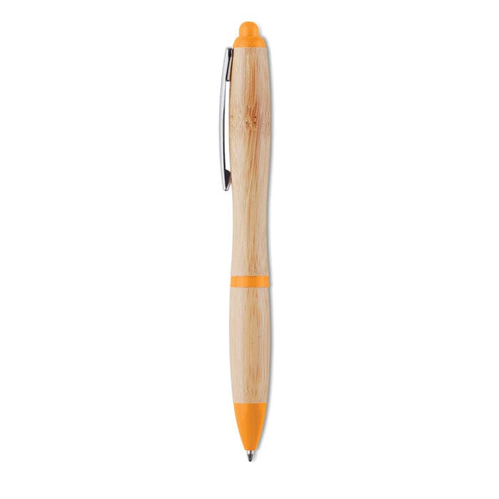 Penna a sfera in ABS e bamboo - personalizzabile con logo