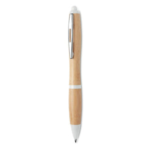 Penna a sfera in ABS e bamboo - personalizzabile con logo