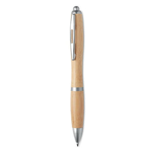 Penna a sfera in ABS e bamboo - personalizzabile con logo