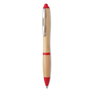 Penna a sfera in ABS e bamboo - personalizzabile con logo