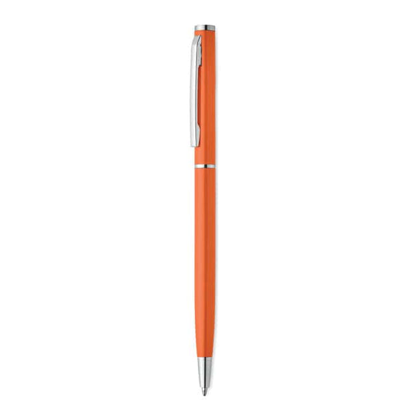 Penna a sfera in alluminio arancione - personalizzabile con logo