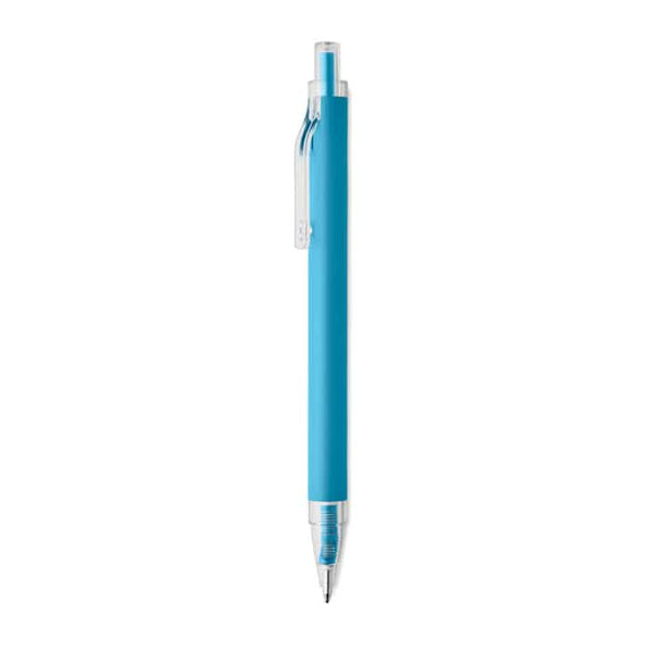 Penna a sfera in alluminio Azzurro - personalizzabile con logo