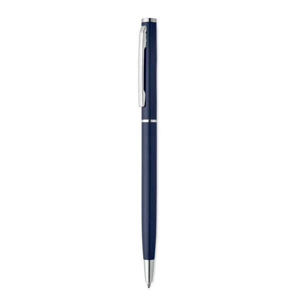 Penna a sfera in alluminio blu navy - personalizzabile con logo