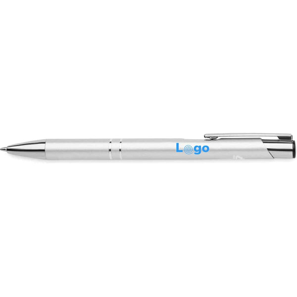 Penna a sfera in alluminio eco Color argento - personalizzabile con logo