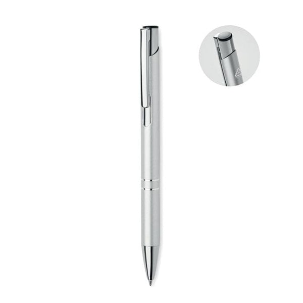 Penna a sfera in alluminio eco color argento - personalizzabile con logo