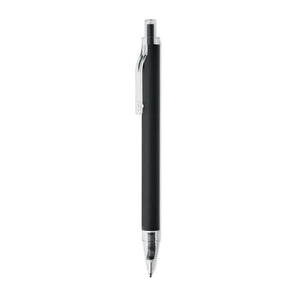 Penna a sfera in alluminio Nero - personalizzabile con logo