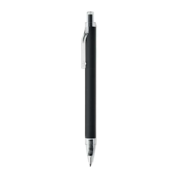Penna a sfera in alluminio Nero - personalizzabile con logo