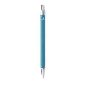 Penna a sfera in alluminio riciclato Azzurro - personalizzabile con logo