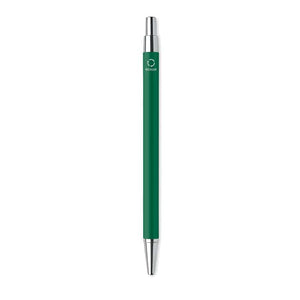 Penna a sfera in alluminio riciclato Verde - personalizzabile con logo