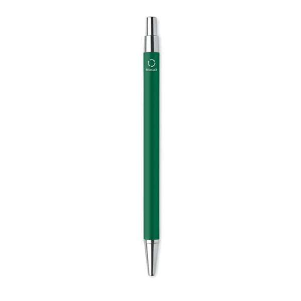 Penna a sfera in alluminio riciclato Verde - personalizzabile con logo