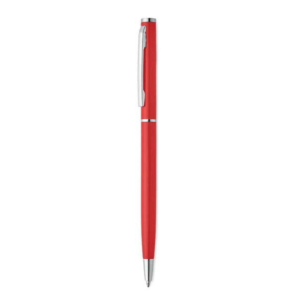 Penna a sfera in alluminio Rosso - personalizzabile con logo