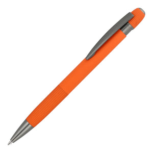 Penna a sfera in alluminio Toulouse Softtouch Arancione - personalizzabile con logo