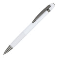 Penna a sfera in alluminio Toulouse Softtouch Bianco - personalizzabile con logo