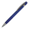 Penna a sfera in alluminio Toulouse Softtouch blu navy - personalizzabile con logo