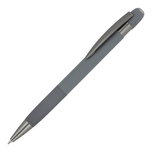Penna a sfera in alluminio Toulouse Softtouch Grigio - personalizzabile con logo