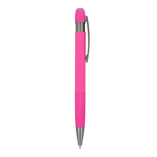Penna a sfera in alluminio Toulouse Softtouch - personalizzabile con logo