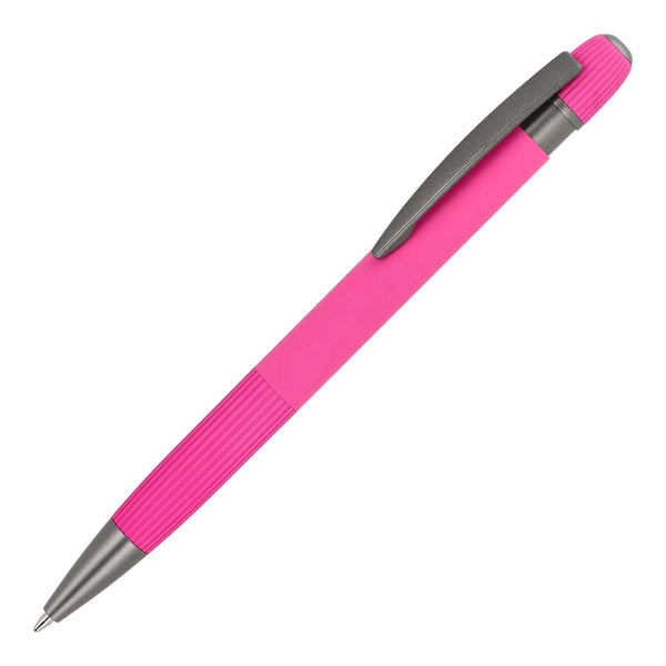 Penna a sfera in alluminio Toulouse Softtouch Rosa - personalizzabile con logo