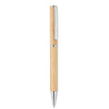 Penna a sfera in bamboo 13,5 cm beige - personalizzabile con logo