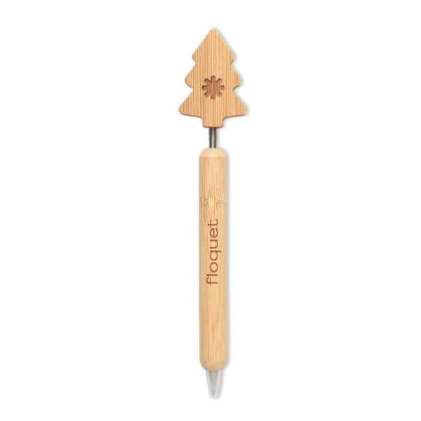 Penna a sfera in bamboo natural - personalizzabile con logo