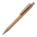 Penna a sfera in bambù con paglia di grano Grigio - personalizzabile con logo