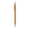 Penna a sfera in bambù e grano beige - personalizzabile con logo