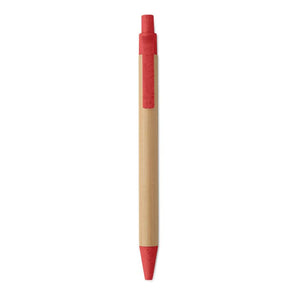 Penna a sfera in bambù e grano - personalizzabile con logo