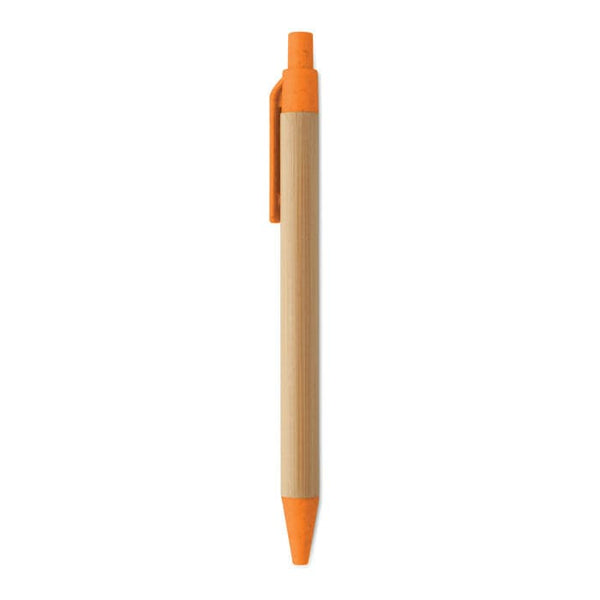 Penna a sfera in bambù e grano - personalizzabile con logo