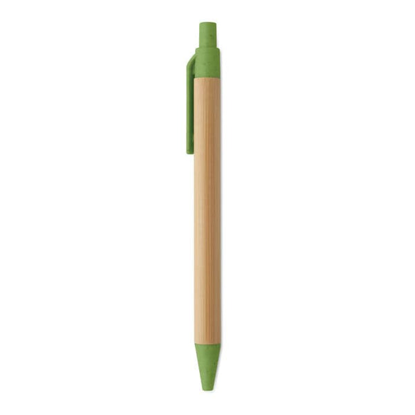 Penna a sfera in bambù e grano - personalizzabile con logo