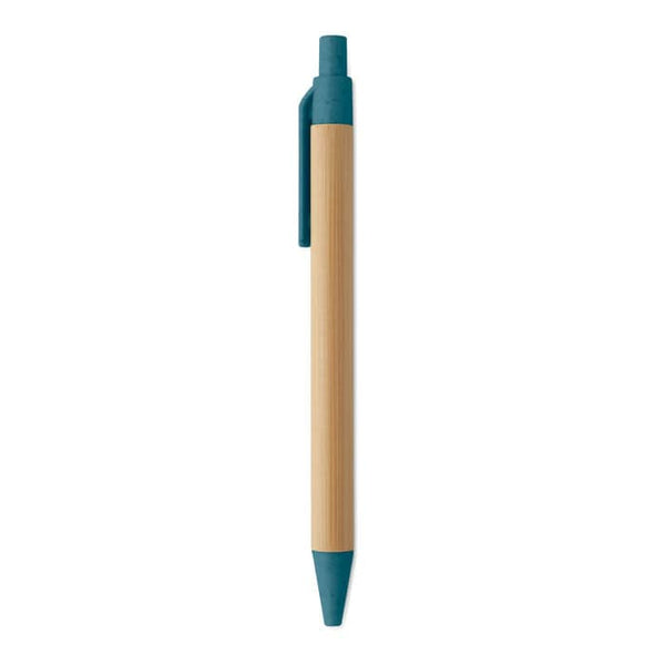 Penna a sfera in bambù e grano - personalizzabile con logo
