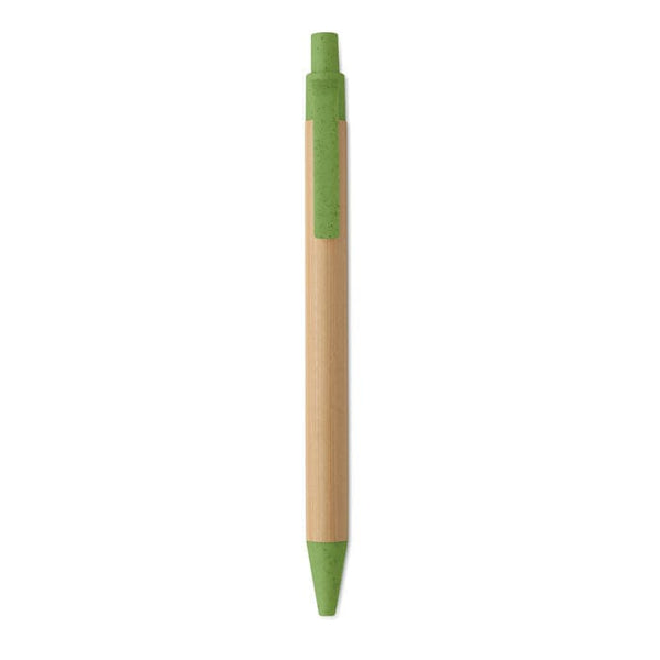 Penna a sfera in bambù e grano - personalizzabile con logo