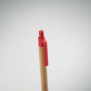 Penna a sfera in bambù e grano - personalizzabile con logo