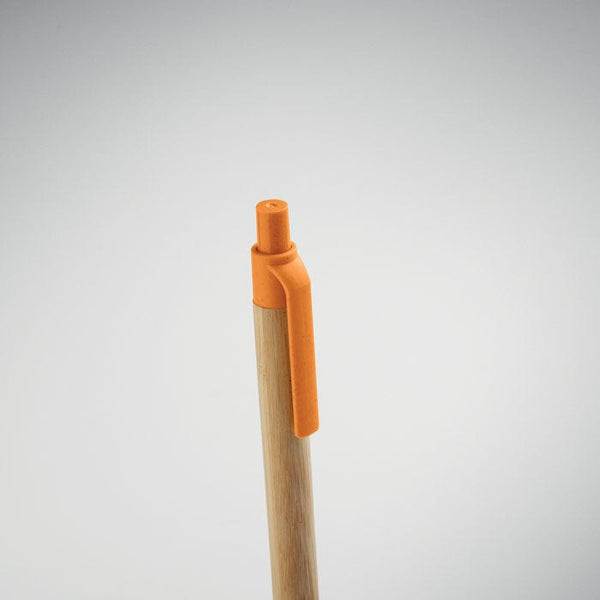 Penna a sfera in bambù e grano - personalizzabile con logo
