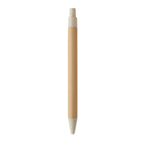 Penna a sfera in bambù e grano - personalizzabile con logo
